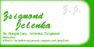 zsigmond jelenka business card